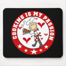 Male Chef Cooking Passion Mousepad by stick_figures Male Chef Cooking Passion Mousepad