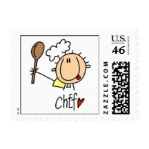 Male Chef Postage Stamp