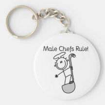 Male Chefs Rule Key Chain