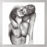Male embrace canvas print