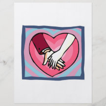 male female hand heart graphic love design custom flyer