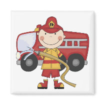 Male Firefighter T-shirts and Gifts magnets by stick_figures Male Firefighter T-shirts and Gifts magnets
