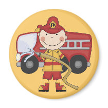 Male Firefighter T-shirts and Gifts magnets by stick_figures Male Firefighter T-shirts and Gifts magnets