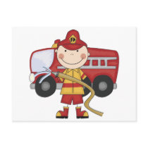 Male Firefighter T-shirts and Gifts postcards by stick_figures Male Firefighter T-shirts and Gifts postcards
