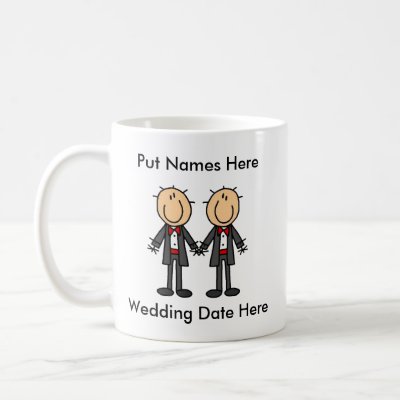 Male Gay Wedding To Customize Mug