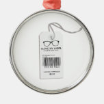 Male Geek Tag Christmas Tree Ornaments