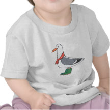 Male Gull - Scarf and Boots Tshirts