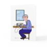 Male Ham Operator - Gray Hair Greeting Card