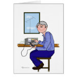 Male Ham Operator - Gray Hair Greeting Card