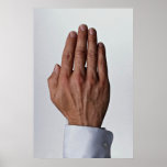 Male hand poster