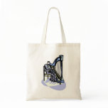 Male Harp Player Graphic Image Design Strings bags