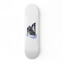 Male Harp Player Graphic Image Design Strings Custom Skateboard