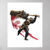 Male Hunter with great sword & hunter's armor Poster