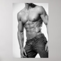 Male In Jeans Poster