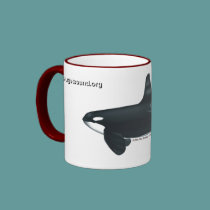 Male Killer Whale Ringer Mug mugs