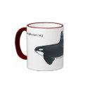 Male Killer Whale Ringer Mug by acspugetsound Male Killer Whale Ringer Mug