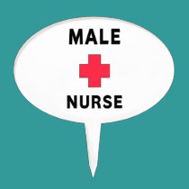 Male Nurse cake picks