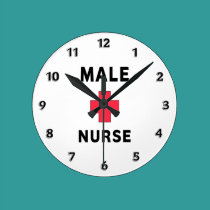 Male Nurse wall clocks