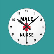 Male Nurse wall clocks