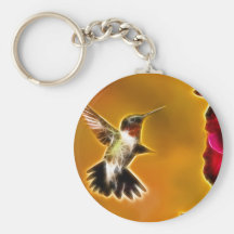 Male Ruby-throated Hummingbird Keychain