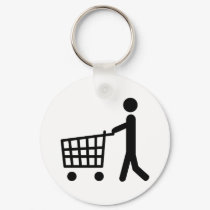 male shopping logo keychains
