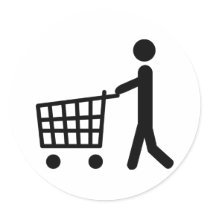 male shopping logo stickers