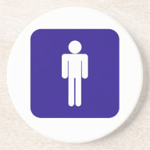 Male Sign Beverage Coasters