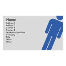Male Sign - Business Business Card Template