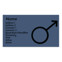 Male Sign - Business Business Card Template