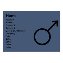 Male Sign - Chubby Business Card