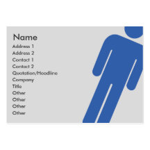 Male Sign - Chubby Business Cards