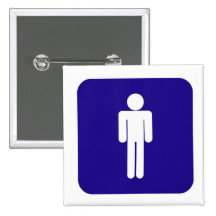 Male Sign Pinback Buttons