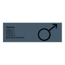 Male Sign - Skinny Business Card