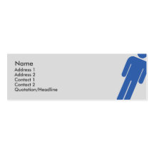 Male Sign - Skinny Business Card Template