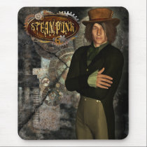 Male Steampunk Mousepad mousepads