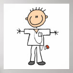Male Stick Figure Nurse T-shirts and Gifts Print