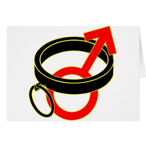 male submissive collar symbol card Zazzle