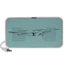 Male Swimmer Athlete Drawing Doodle Travelling Speaker