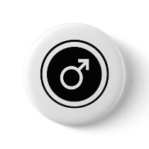 Male Symbol Pinback Button