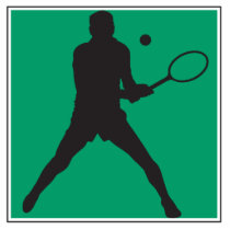 male tennis player silhouette design photo cut out
