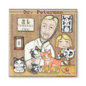 Male Veterinarian &Kittens Fridge Magnet by jamiecreates1 Male Veterinarian &Kittens Fridge Magnet