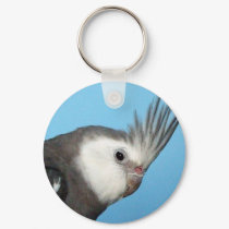Male Whiteface Cockatiel keychains