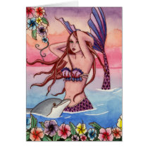 Maleah - Dolphin Mermaid Card