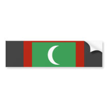 Maledives Flag bumper stickers by coolcountry Maledives Flag bumper stickers