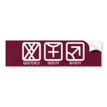 MaleFemale to Male Dark Bumper Sticker bumper stickers