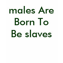 males Are Born To Be slaves t-shirts