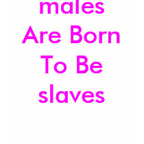 males Are Born To Be slaves t-shirts