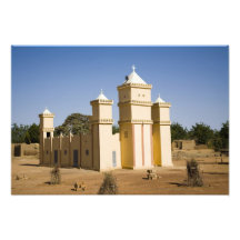 Mali, Bamako. Mosque, Bamako-Djenne Road Photographic Print