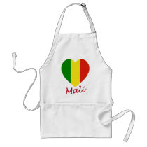 Mali Flag Heart aprons