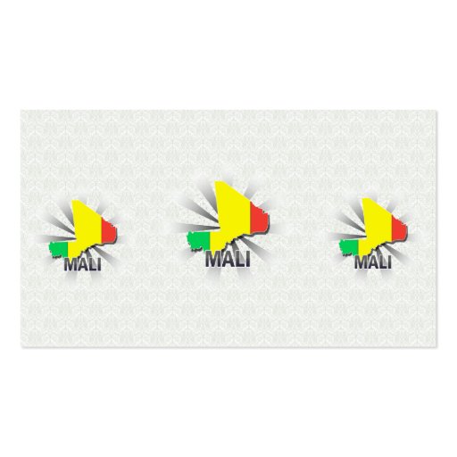 Mali Flag Map 2.0 Business Card (back side)